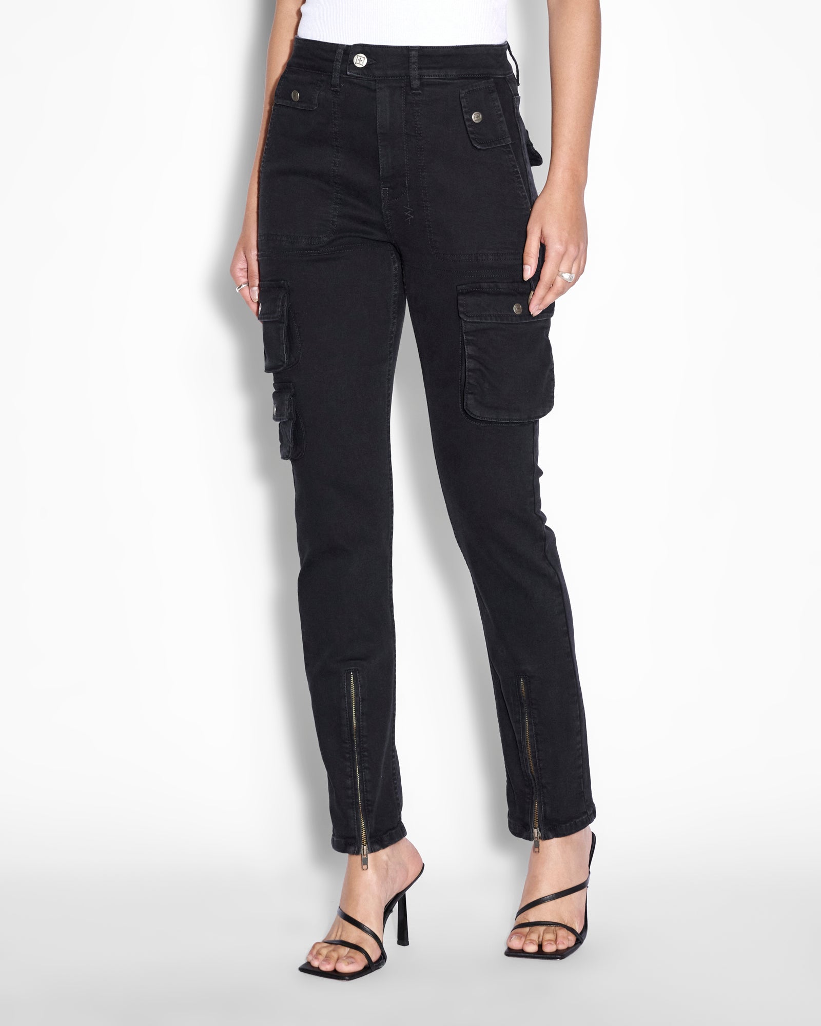 Buy Straight Up Stealth Cargo | Black Denim Cargo | KSUBI