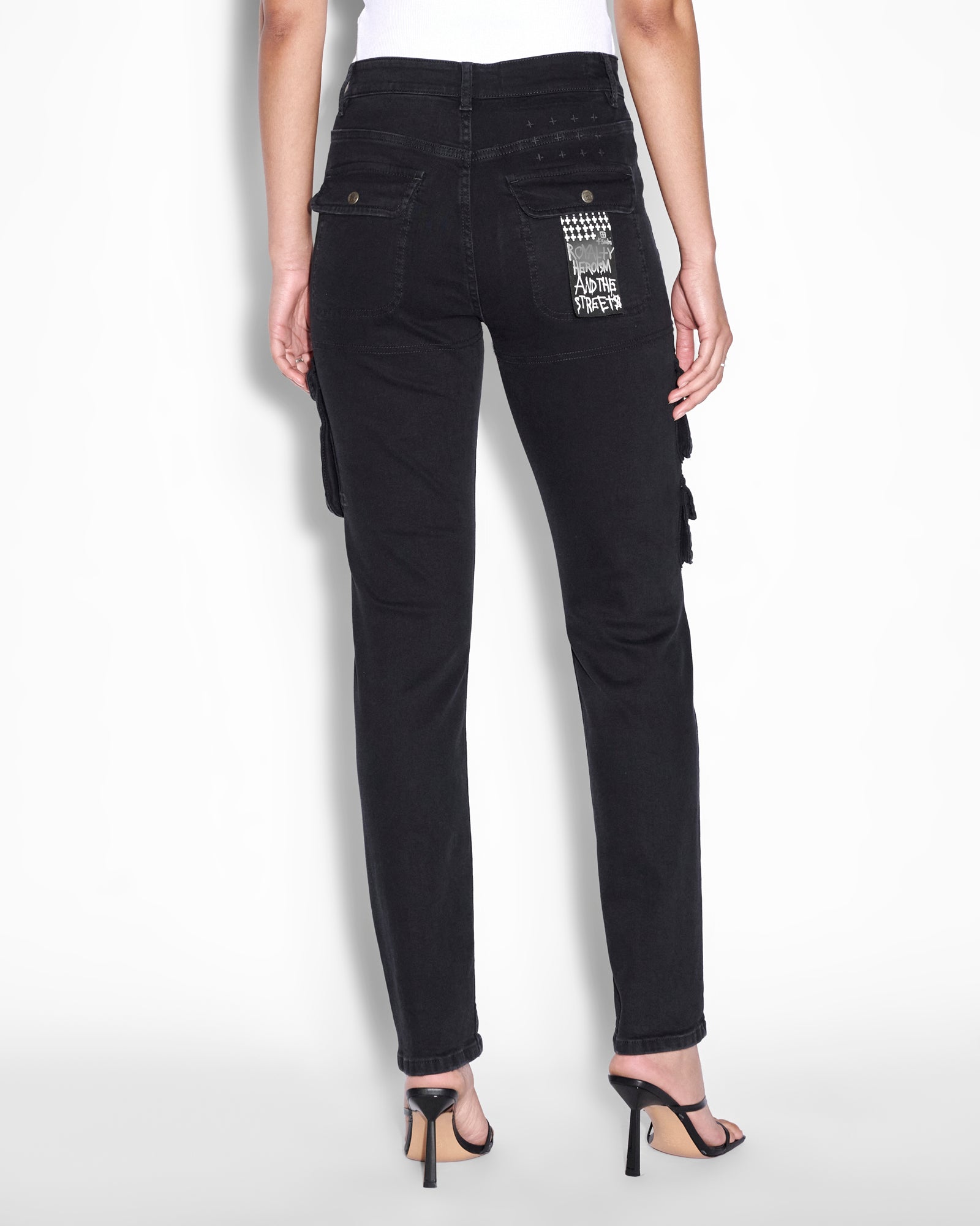 Buy Straight Up Stealth Cargo | Black Denim Cargo | KSUBI - Image 2