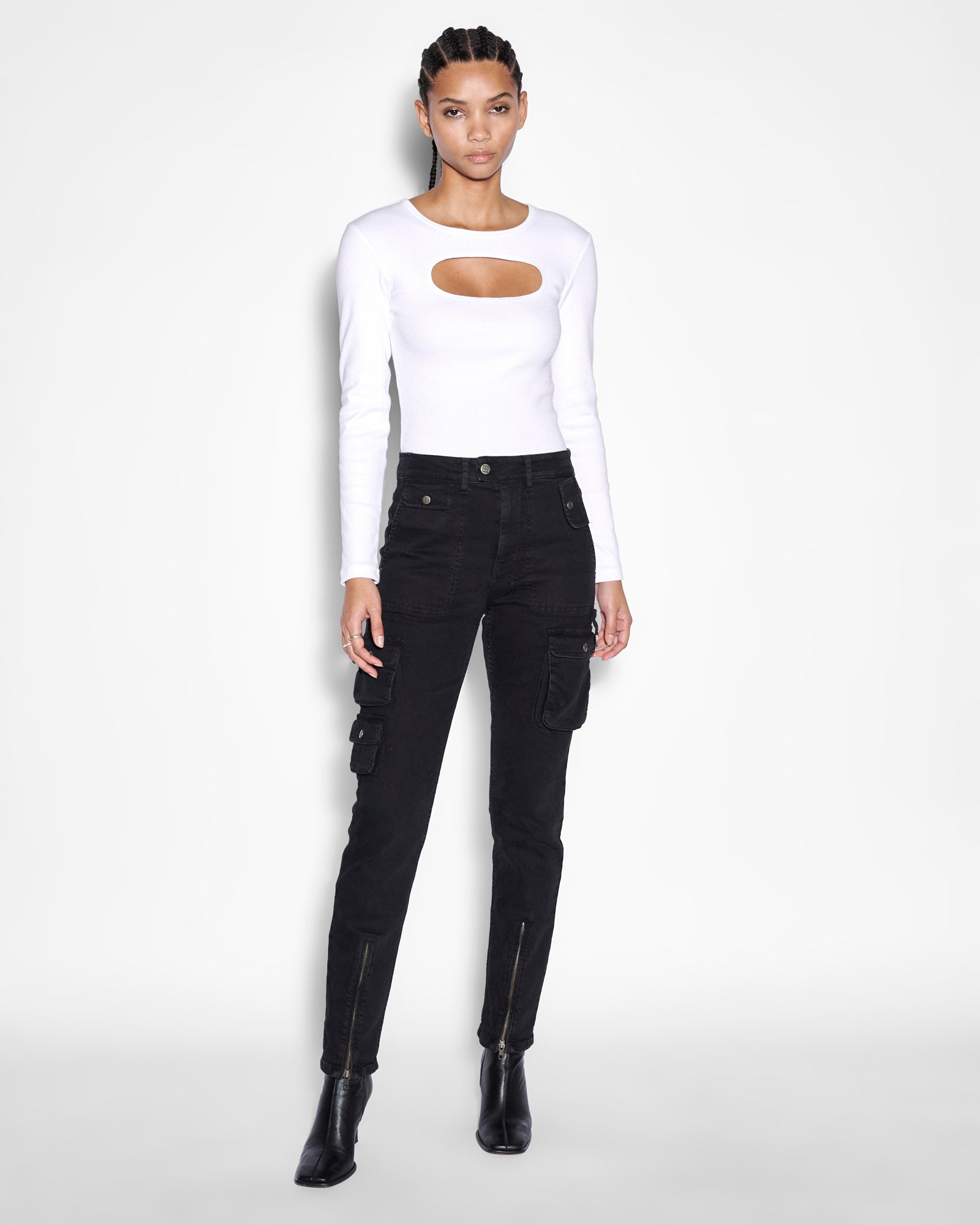 Buy Straight Up Stealth Cargo | Black Denim Cargo | KSUBI - Image 3
