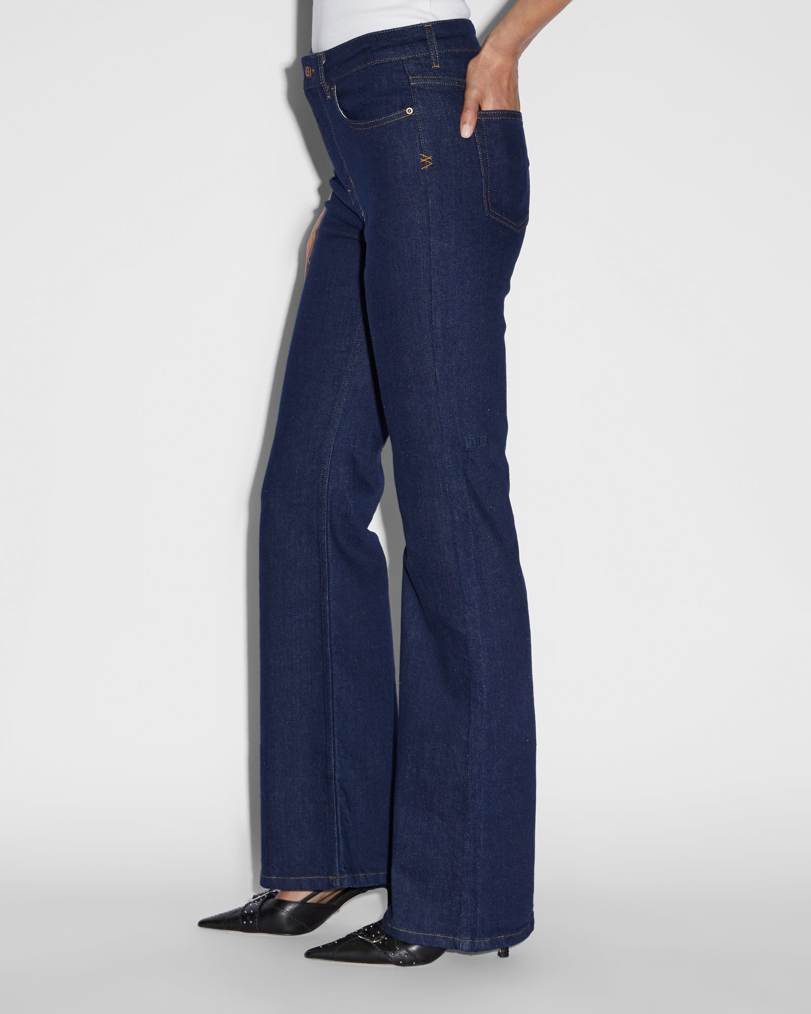 Soho Flare Jeans Legacy - Dark Blue Denim - Image 4