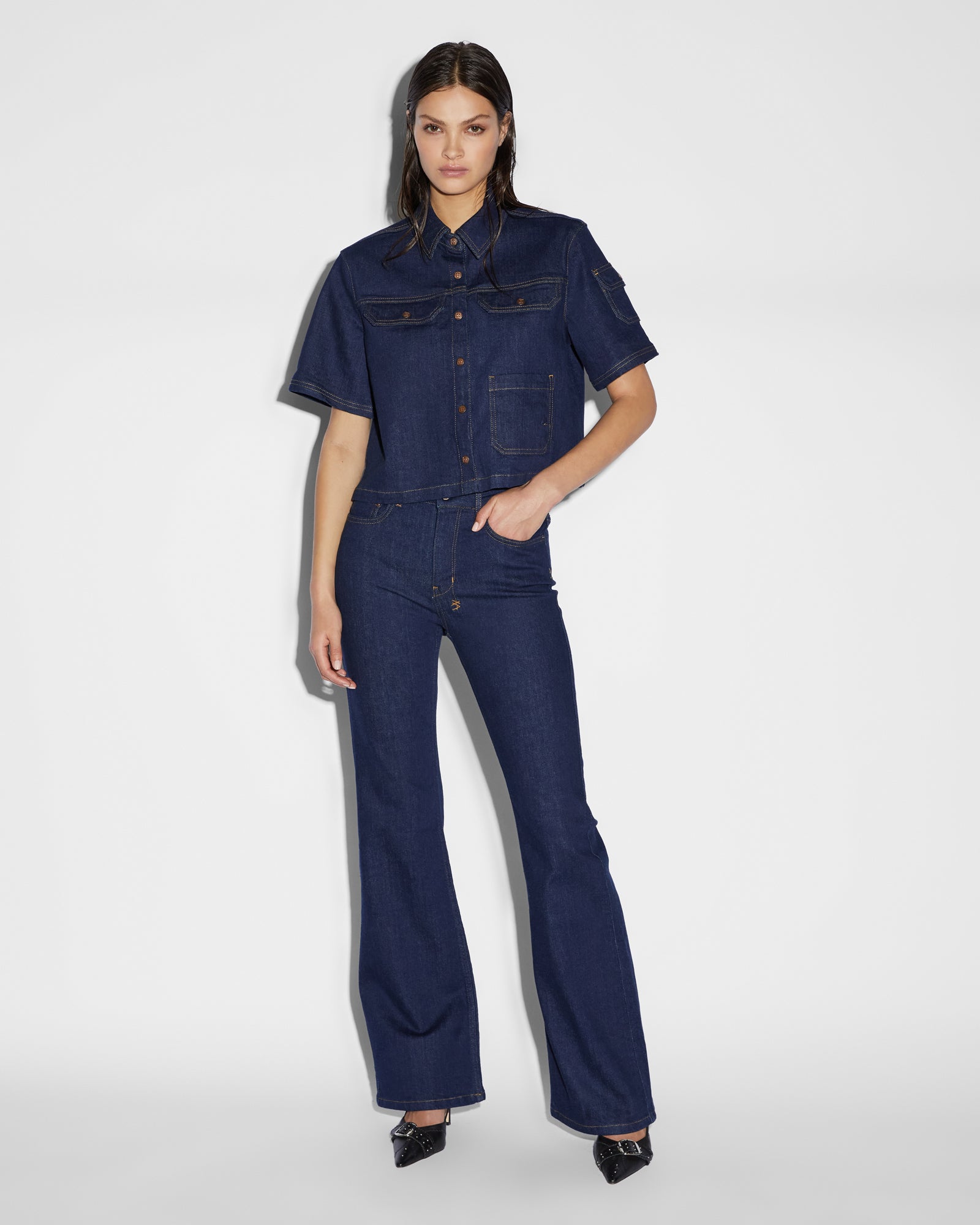 Soho Flare Jeans Legacy - Dark Blue Denim - Image 8
