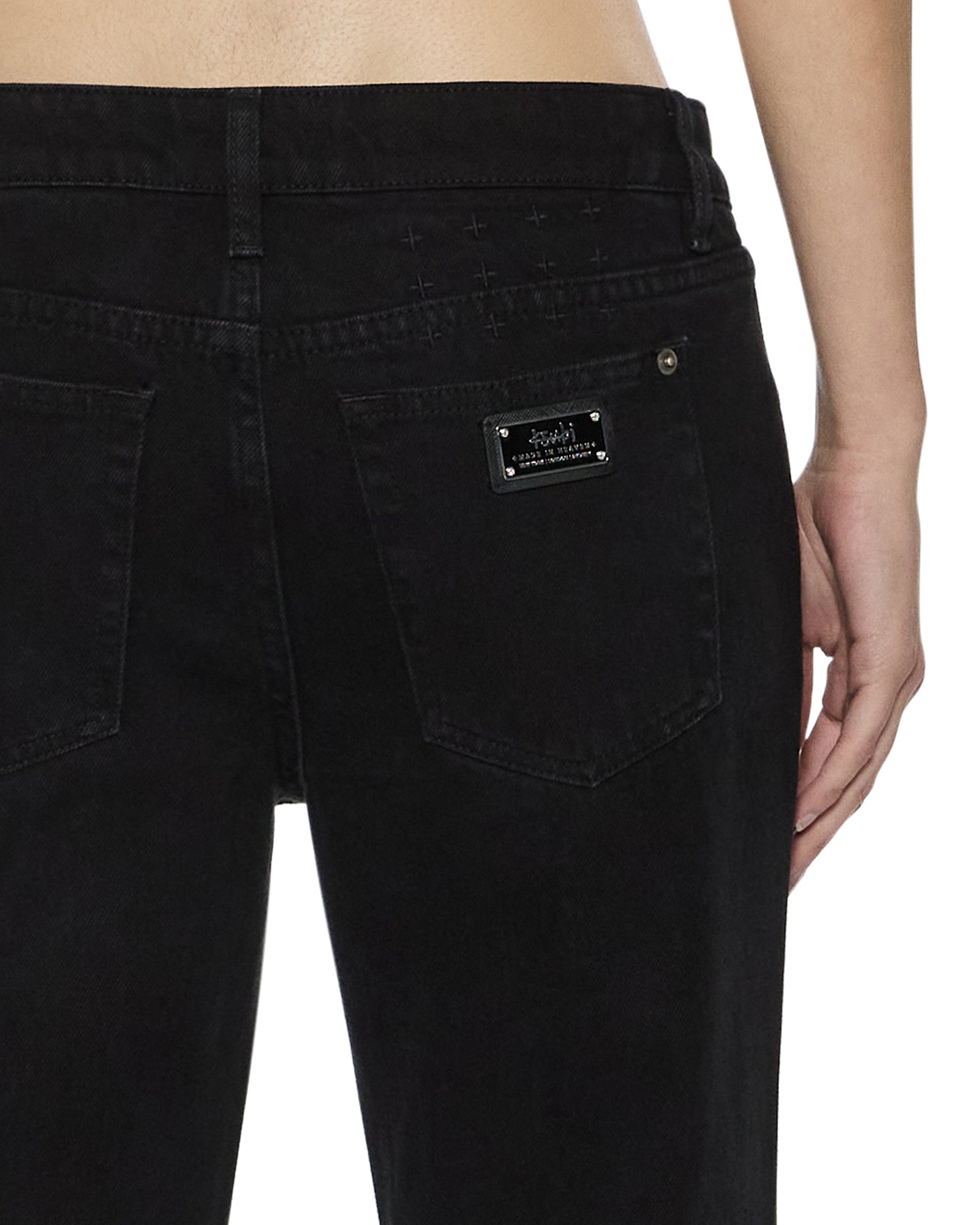 Womens Soho Lo Jet Black Bootcut Denim Jeans - Image 3