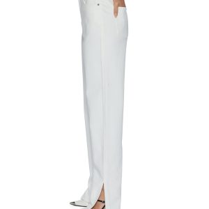 Womens Playback Splits Ecru Relaxed Denim Jeans
