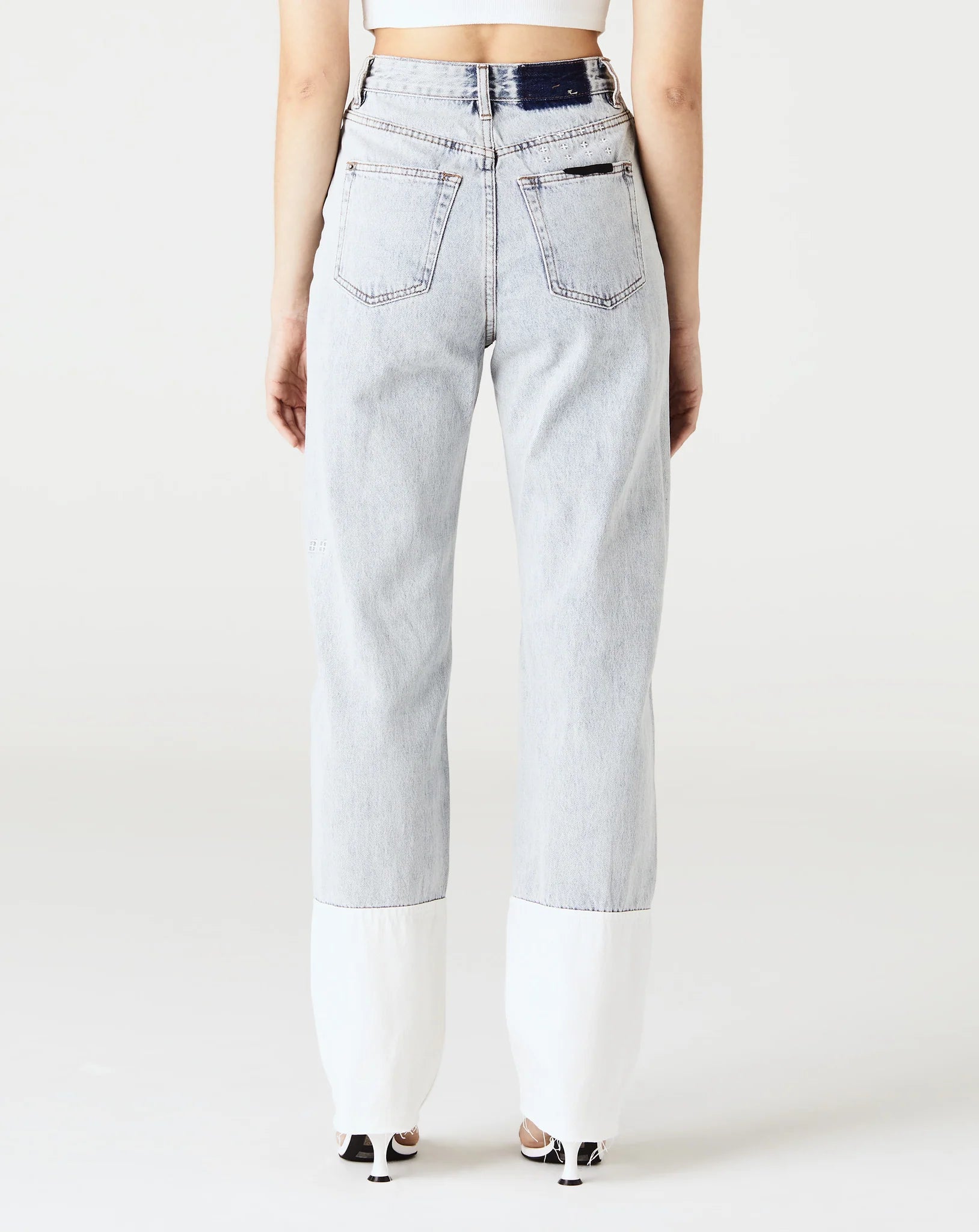 Womens Playback Muse Cuffed Straight Denim Jeans - Image 2
