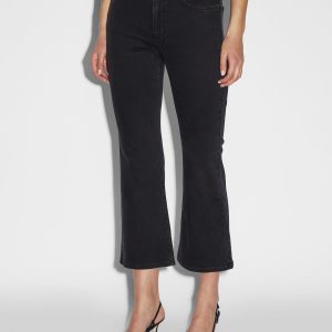 Soho Crop Flare Jeans Stealth - Black Denim