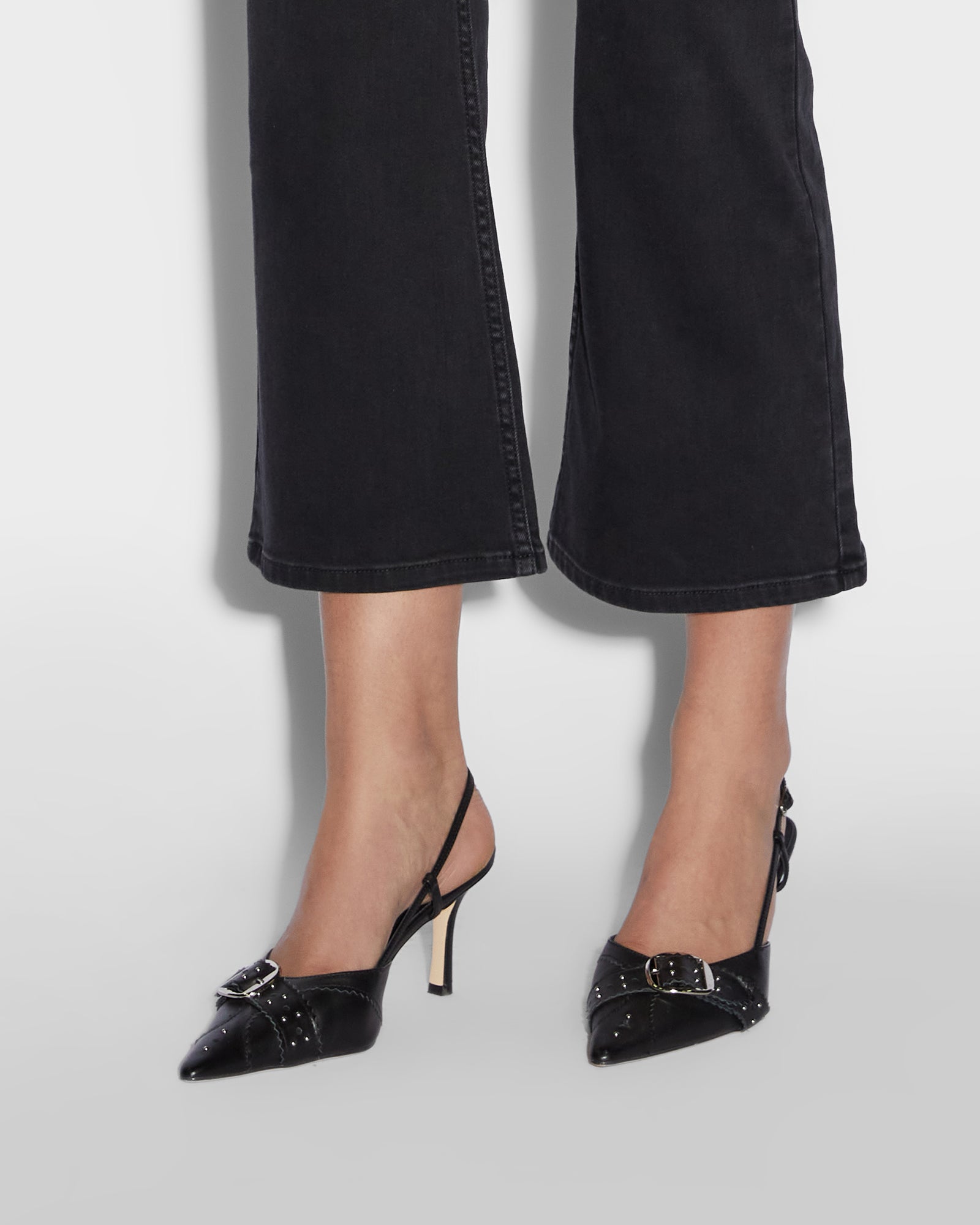 Soho Crop Flare Jeans Stealth - Black Denim - Image 7