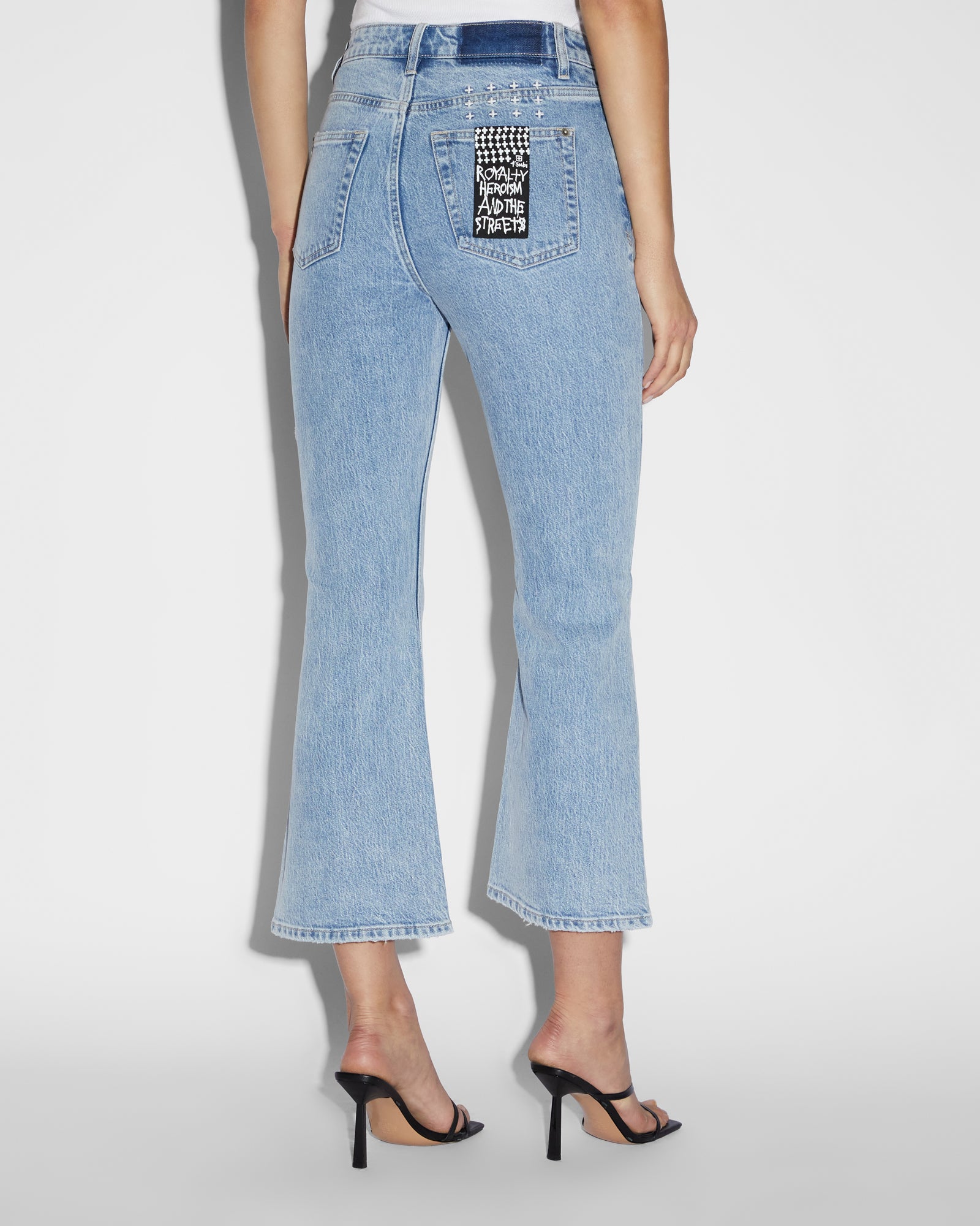 Soho Crop Flare Jeans Authentik - Light Blue Denim - Image 3
