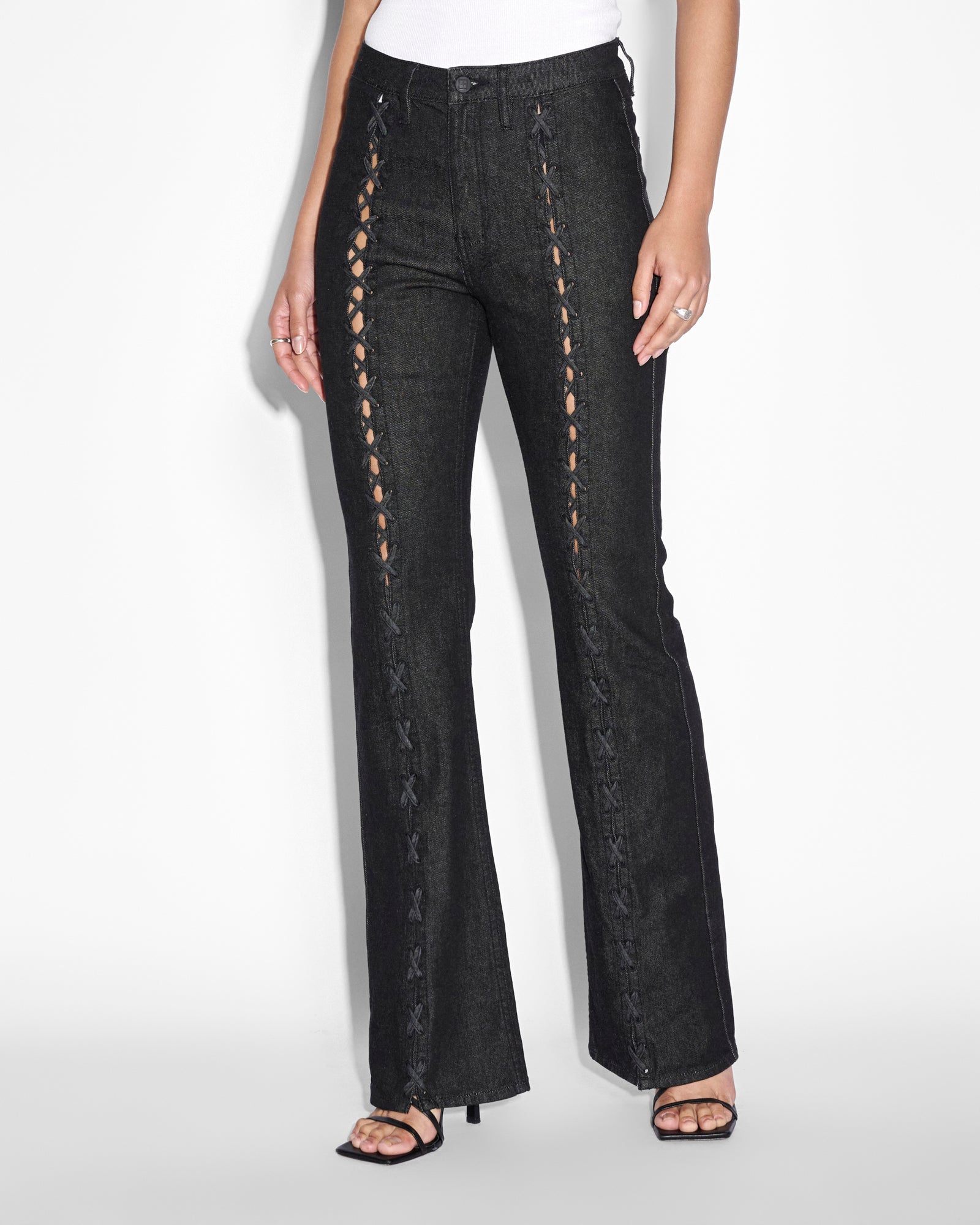 Buy Soho Ebony Laced | Boot Cut Jean | KSUBI