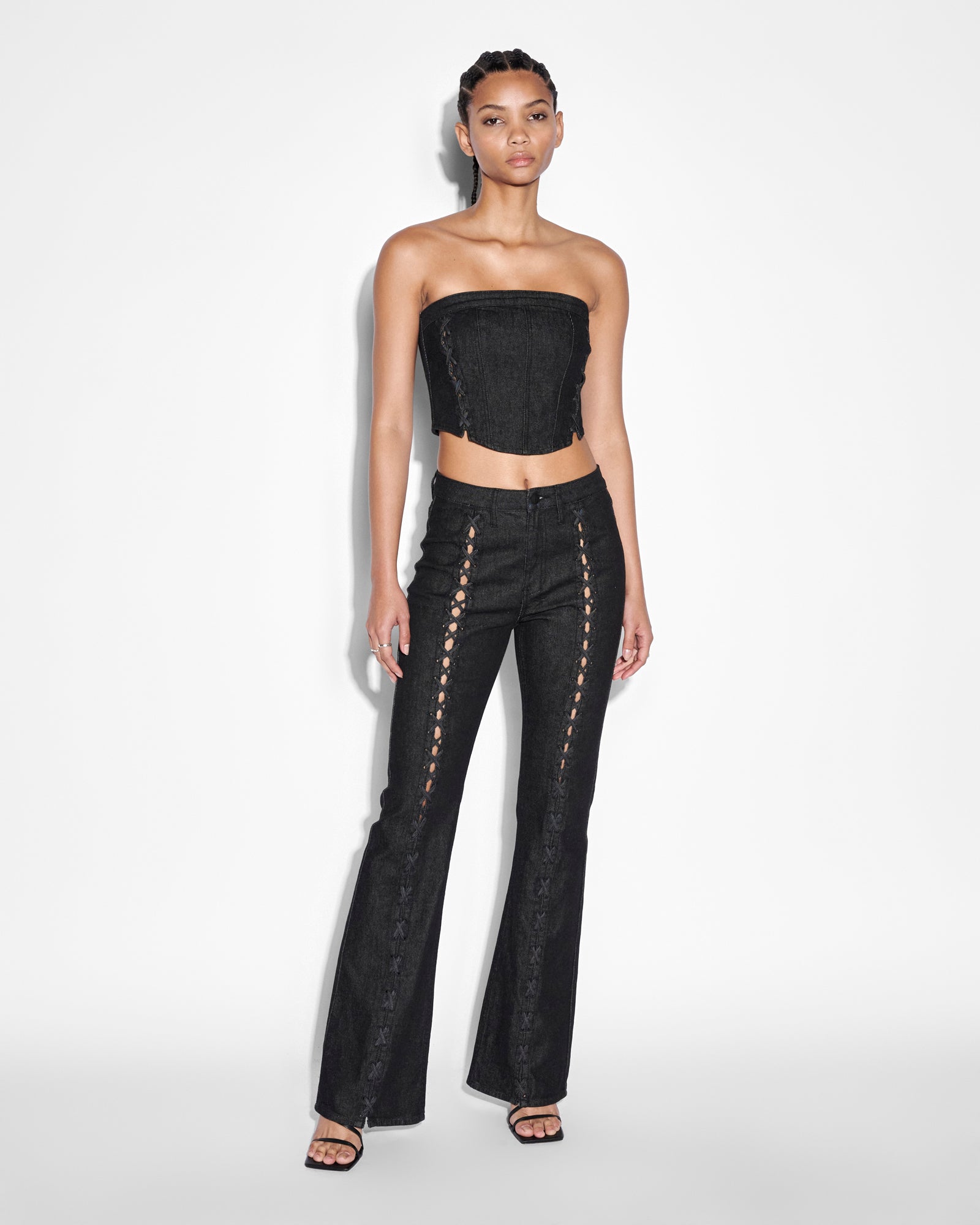 Buy Soho Ebony Laced | Boot Cut Jean | KSUBI - Image 3