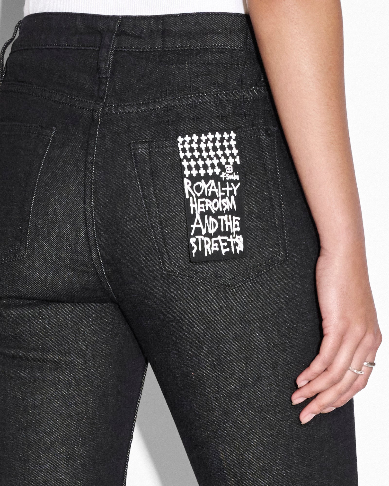 Buy Soho Ebony Laced | Boot Cut Jean | KSUBI - Image 6