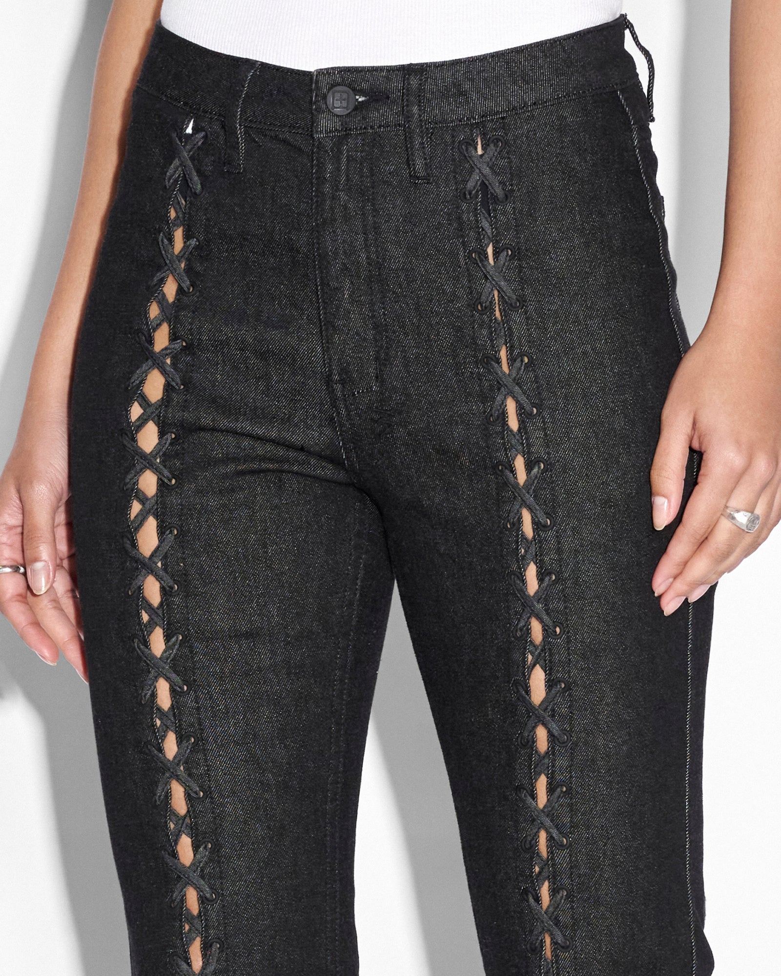 Buy Soho Ebony Laced | Boot Cut Jean | KSUBI - Image 7