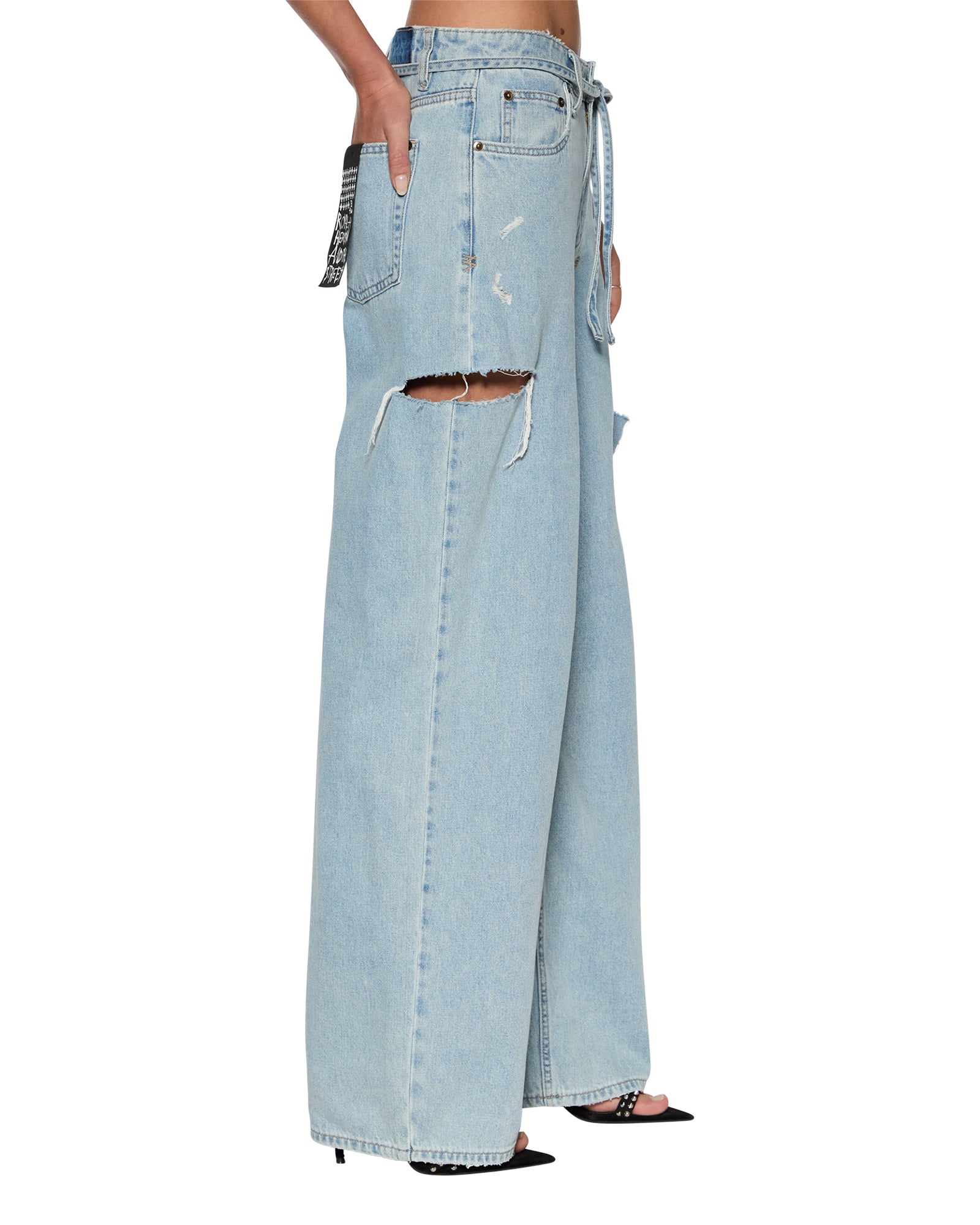 Rollin Cut Out Baggy Jeans - Image 3