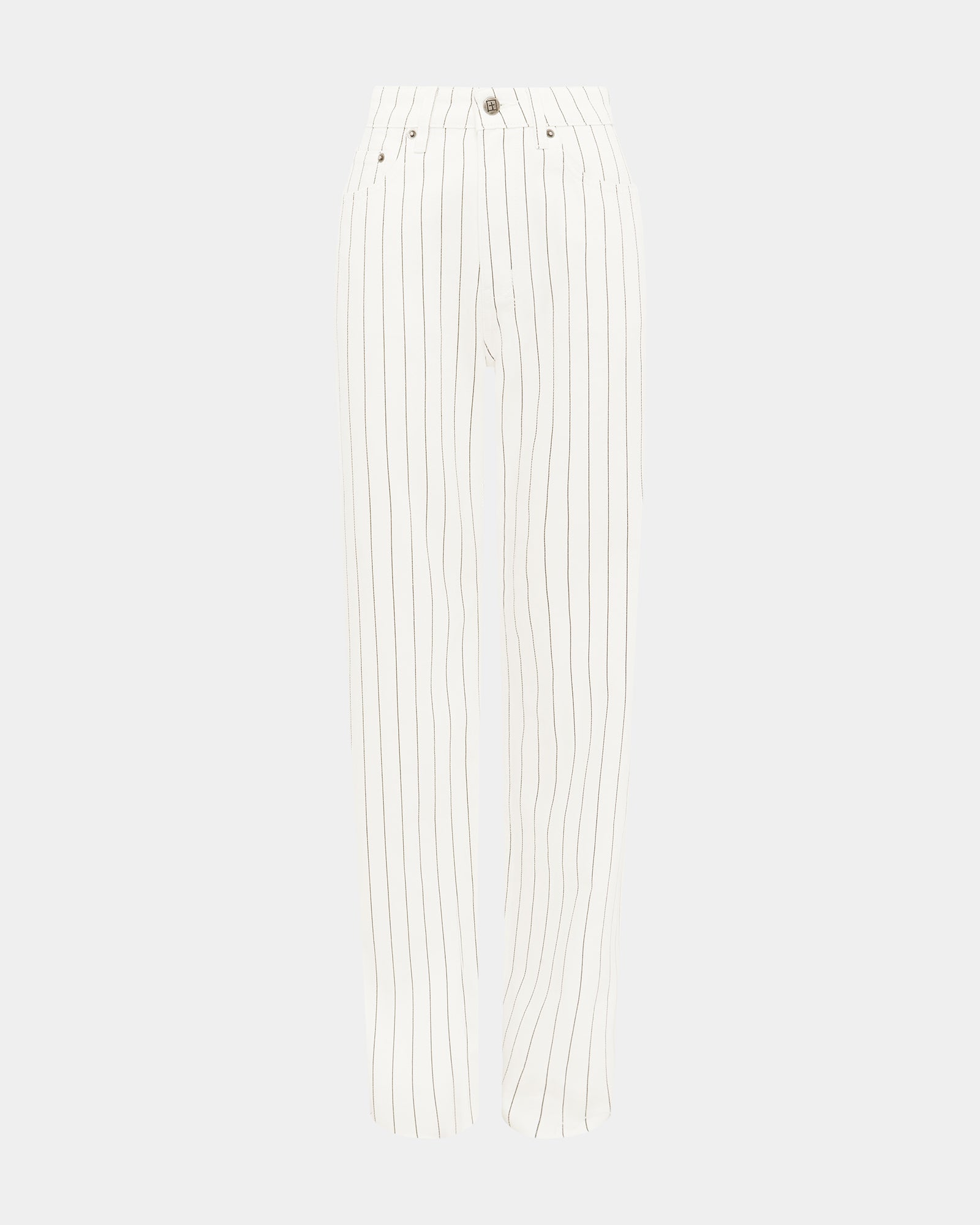 Playback Prophetik Splits High Waisted Jeans - White Denim - Image 5