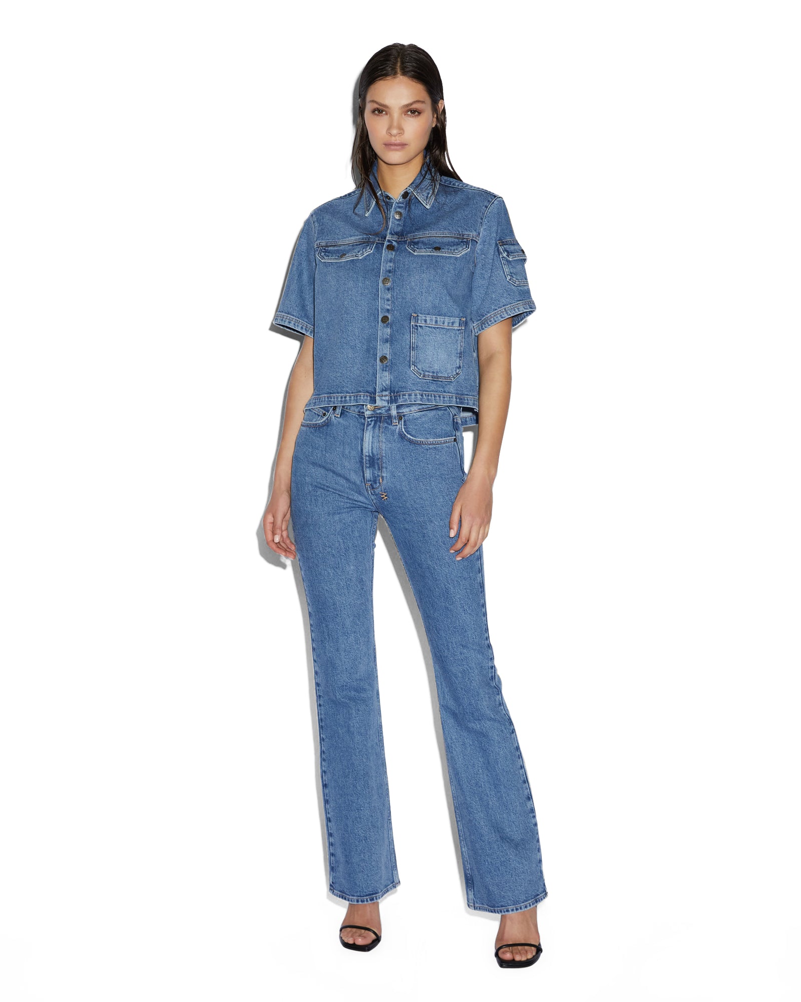 Soho Flare Jeans Heritage - Blue Denim - Image 2