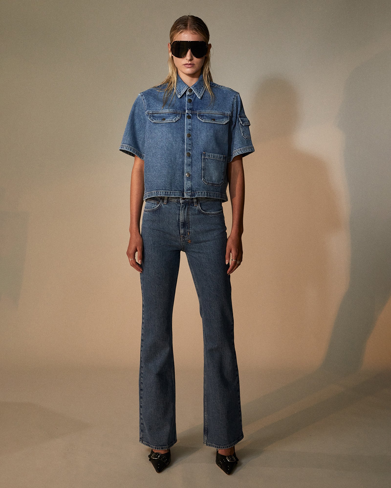 Soho Flare Jeans Heritage - Blue Denim - Image 6