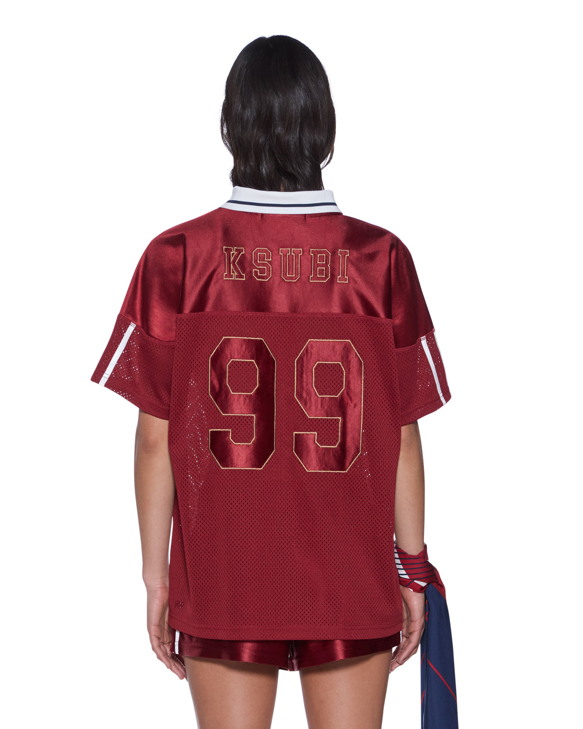Womens Ldn Boyfriend Ss Jersey Garnet Fashion Tops - Image 2