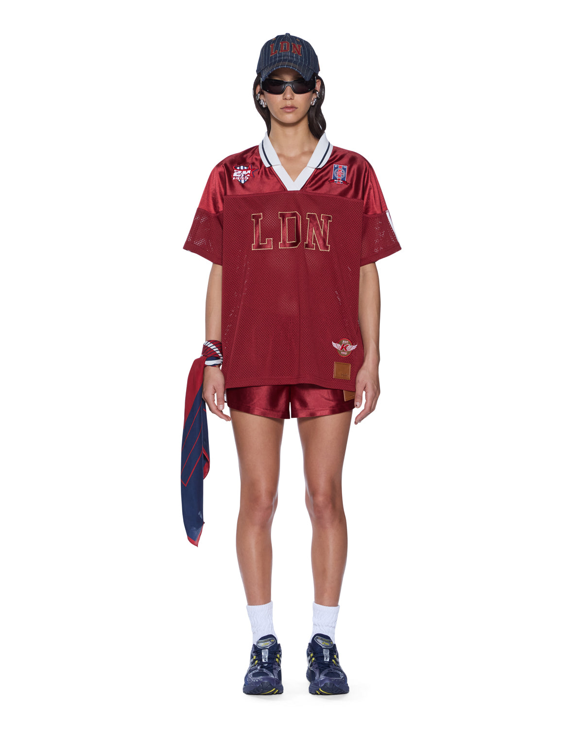Womens Ldn Boyfriend Ss Jersey Garnet Fashion Tops - Image 3
