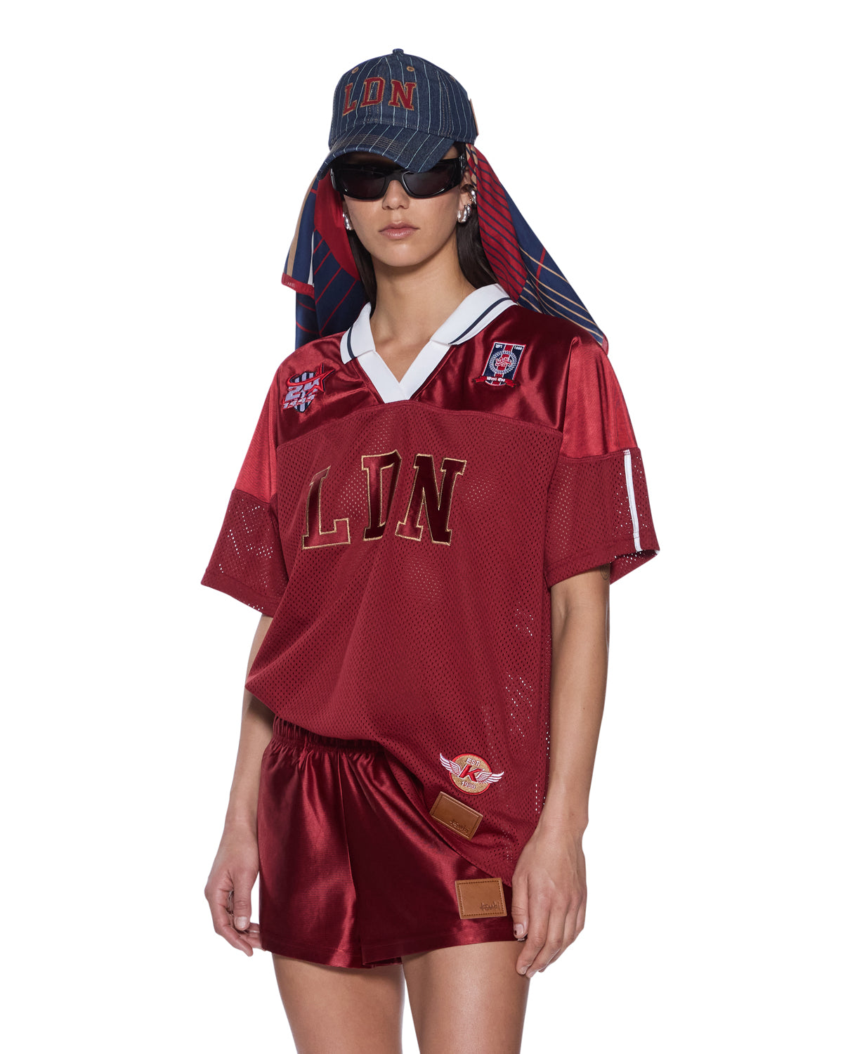 Womens Ldn Boyfriend Ss Jersey Garnet Fashion Tops - Image 4