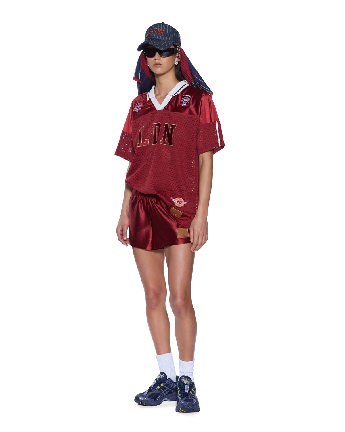 Womens Ldn Boyfriend Ss Jersey Garnet Fashion Tops - Image 5
