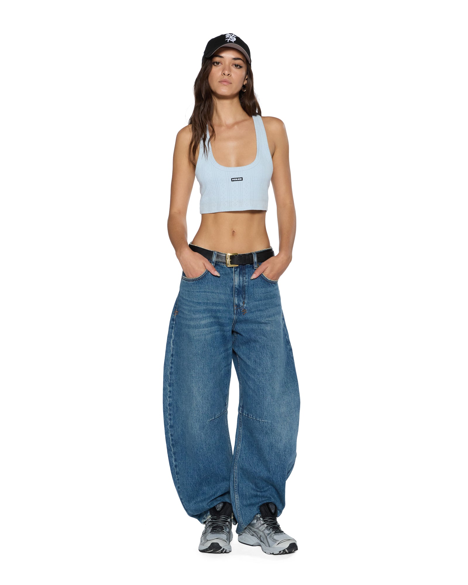 Womens Sott Origin Crop Tank Ice Mist Fashion Tops - Image 2