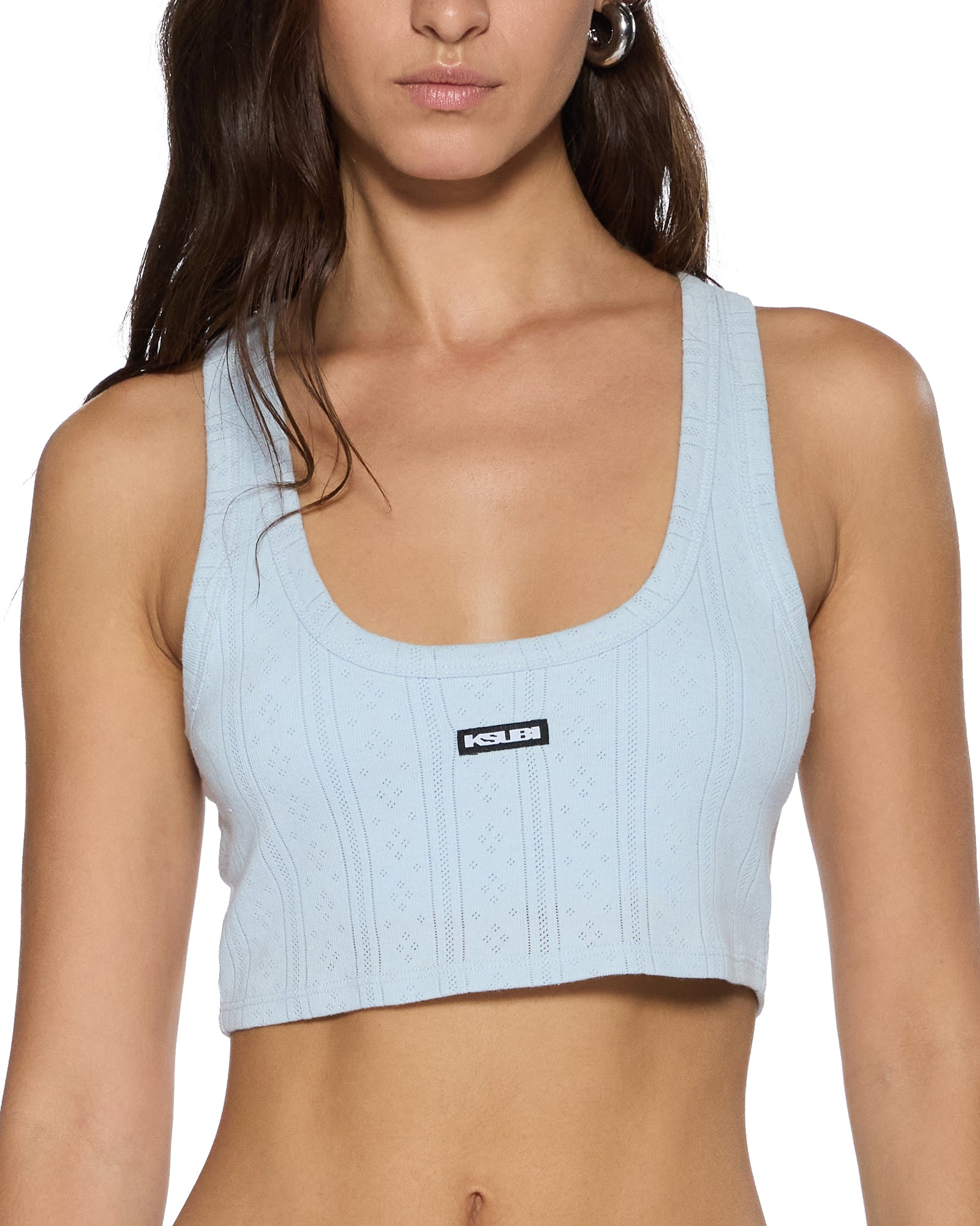 Womens Sott Origin Crop Tank Ice Mist Fashion Tops - Image 3
