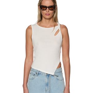 Twisted White Tank Top