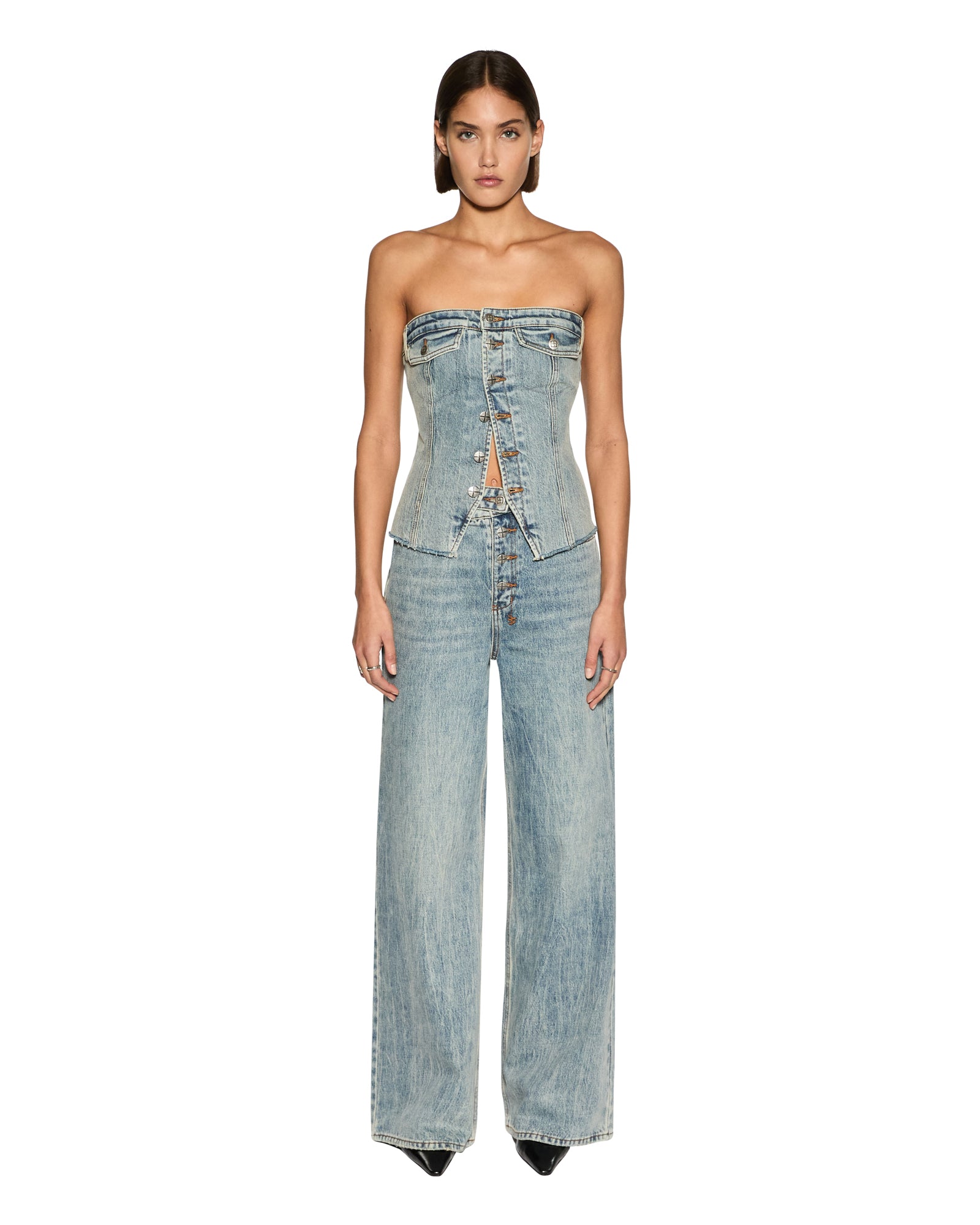 Retro Bustier Youth - Blue Denim - Image 2