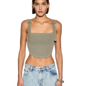 Syndicate Buckle Tank Top - Ash Grey