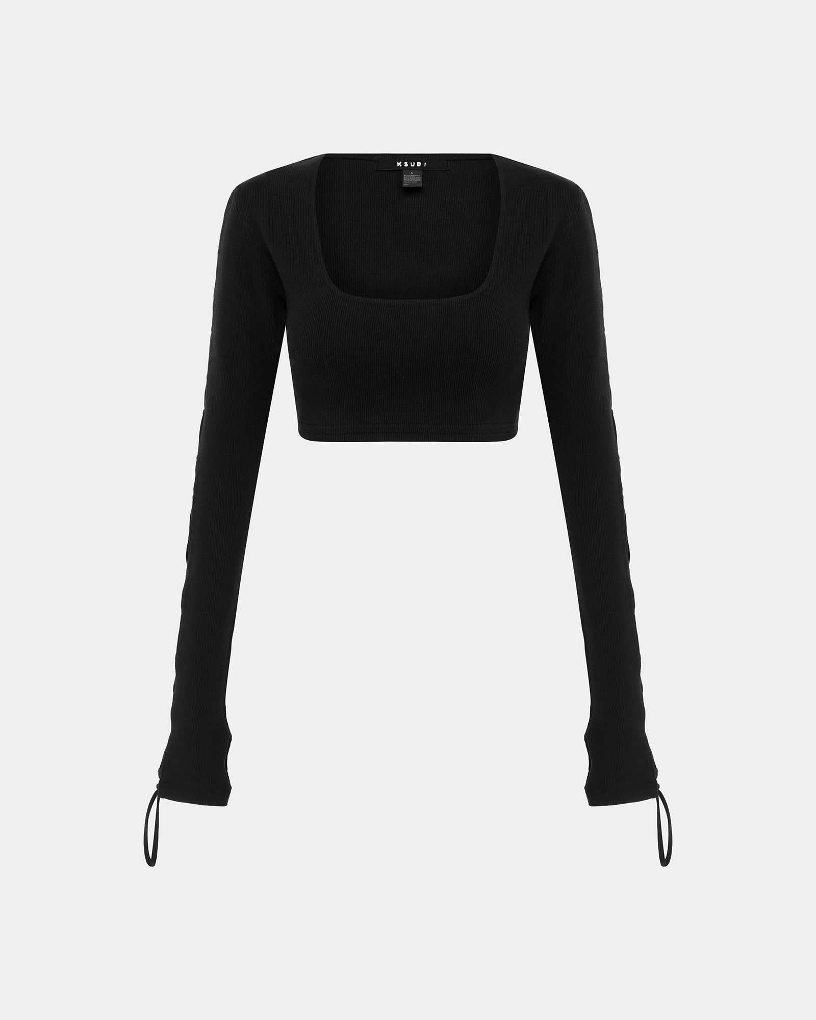 Buy Fantasy Top Black | Lace Up Cropped Top | KSUBI - Image 5