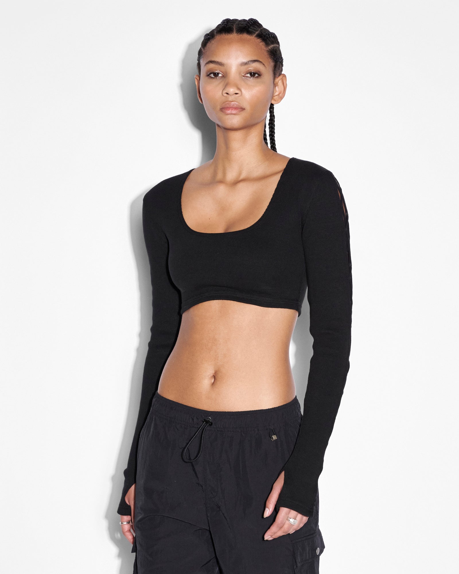 Buy Fantasy Top Black | Lace Up Cropped Top | KSUBI - Image 8