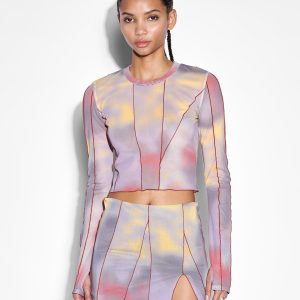 Buy Refract Top Euphoria | Printed Mesh Top | KSUBI
