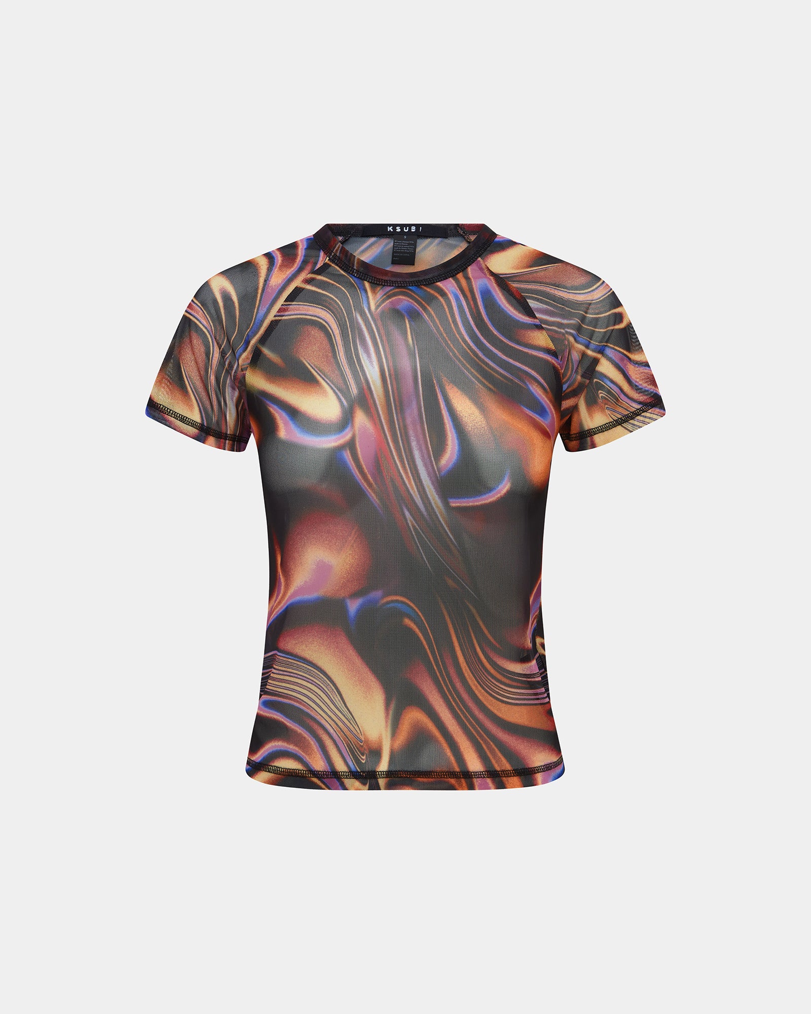 Visions Mesh Short Sleeve T-shirt - Multi Print - Image 5