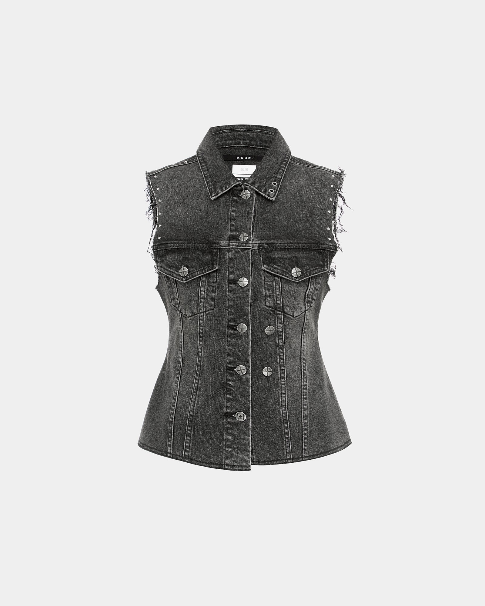 Spark Vest Lovestruck - Black Denim - Image 5