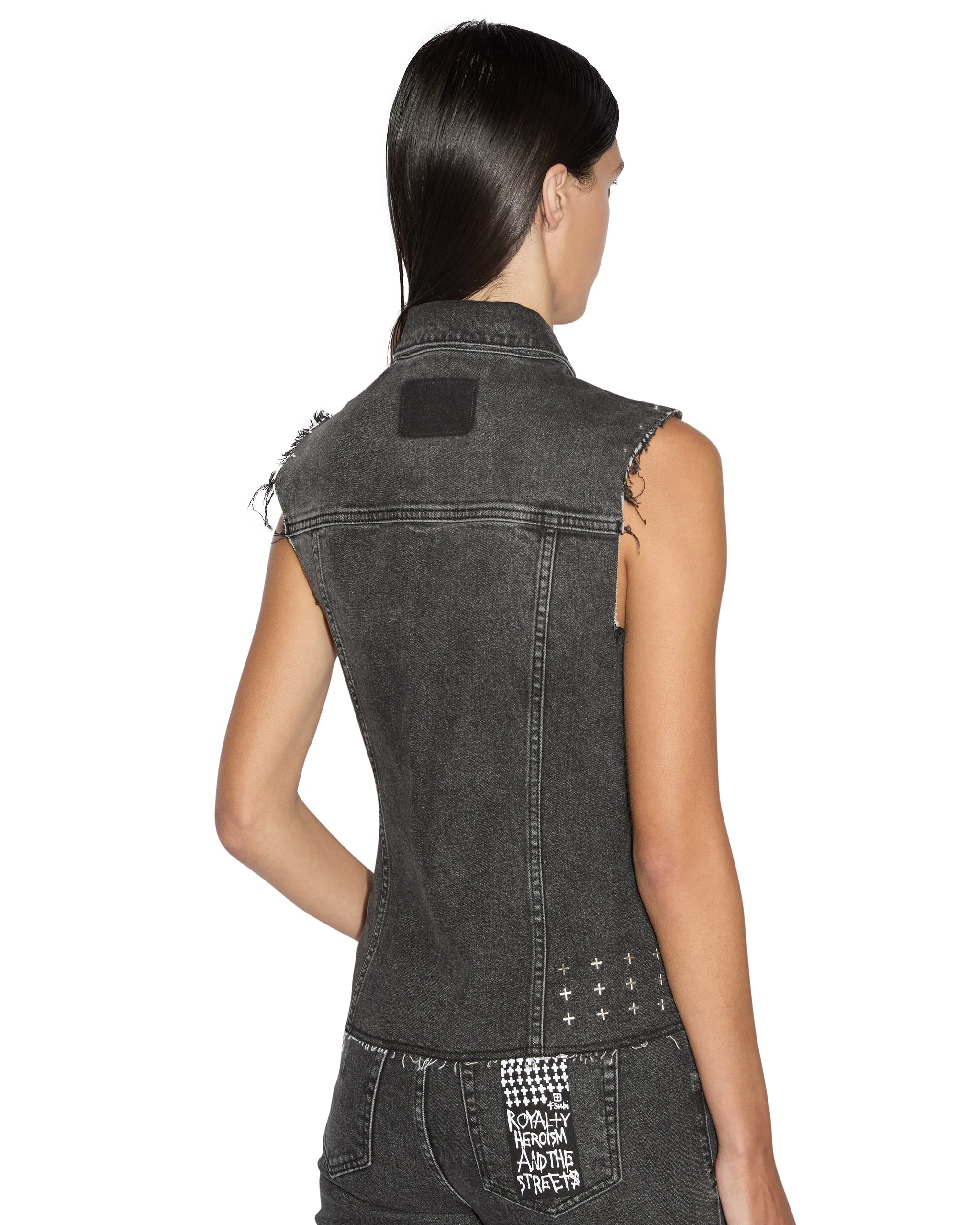 Spark Vest Lovestruck - Black Denim - Image 9