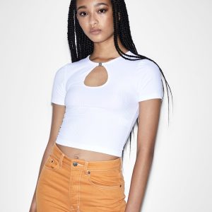 Charmed Keyhole Tee White