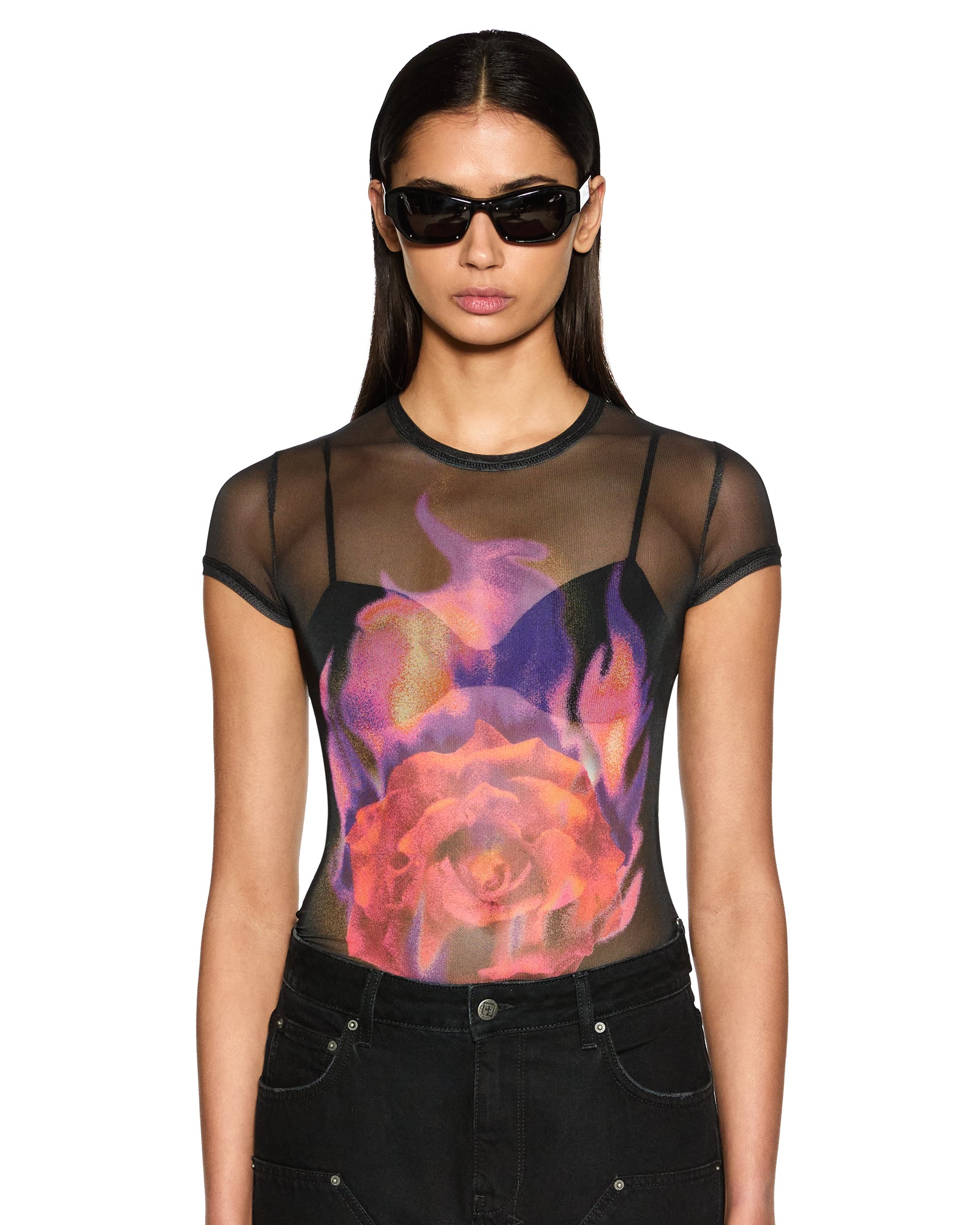 Ablaze Mesh Short Sleeve Tee - Black