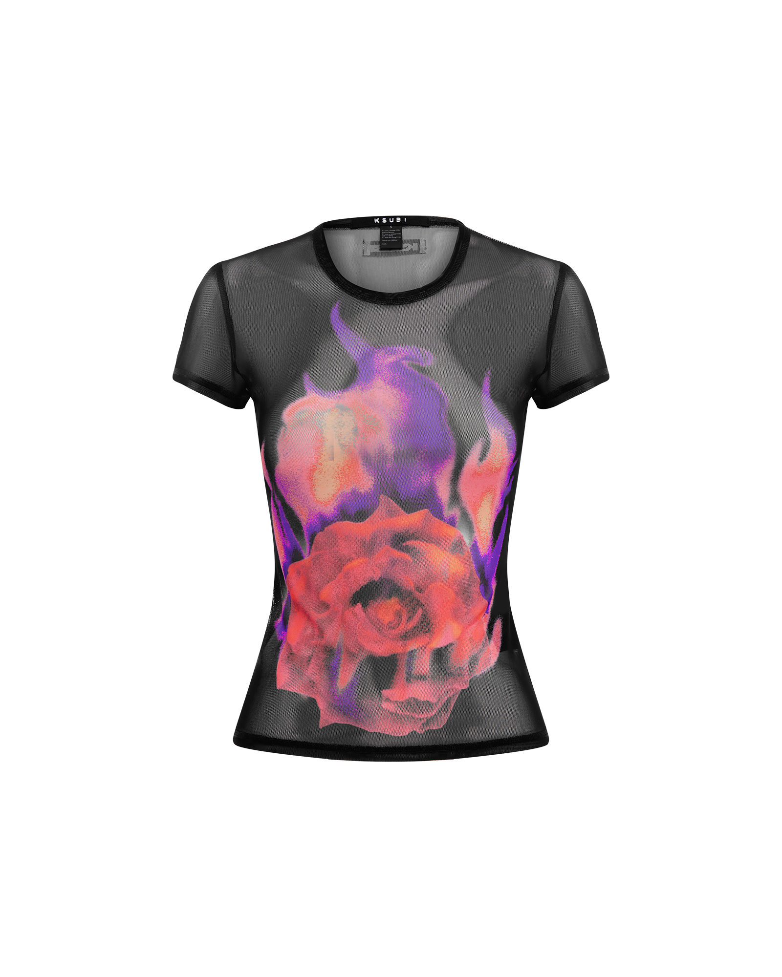 Ablaze Mesh Short Sleeve Tee - Black - Image 5