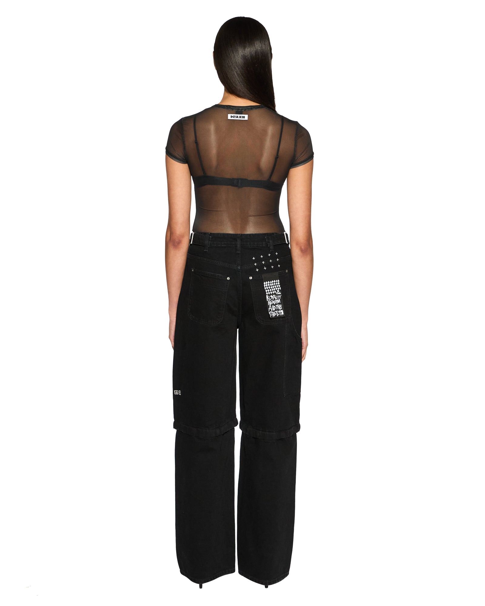 Ablaze Mesh Short Sleeve Tee - Black - Image 6