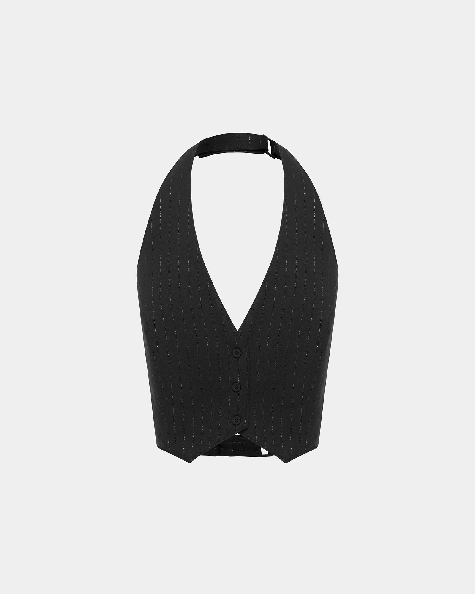 Rebel Waistcoat Vest Pinstripe - Black - Image 5