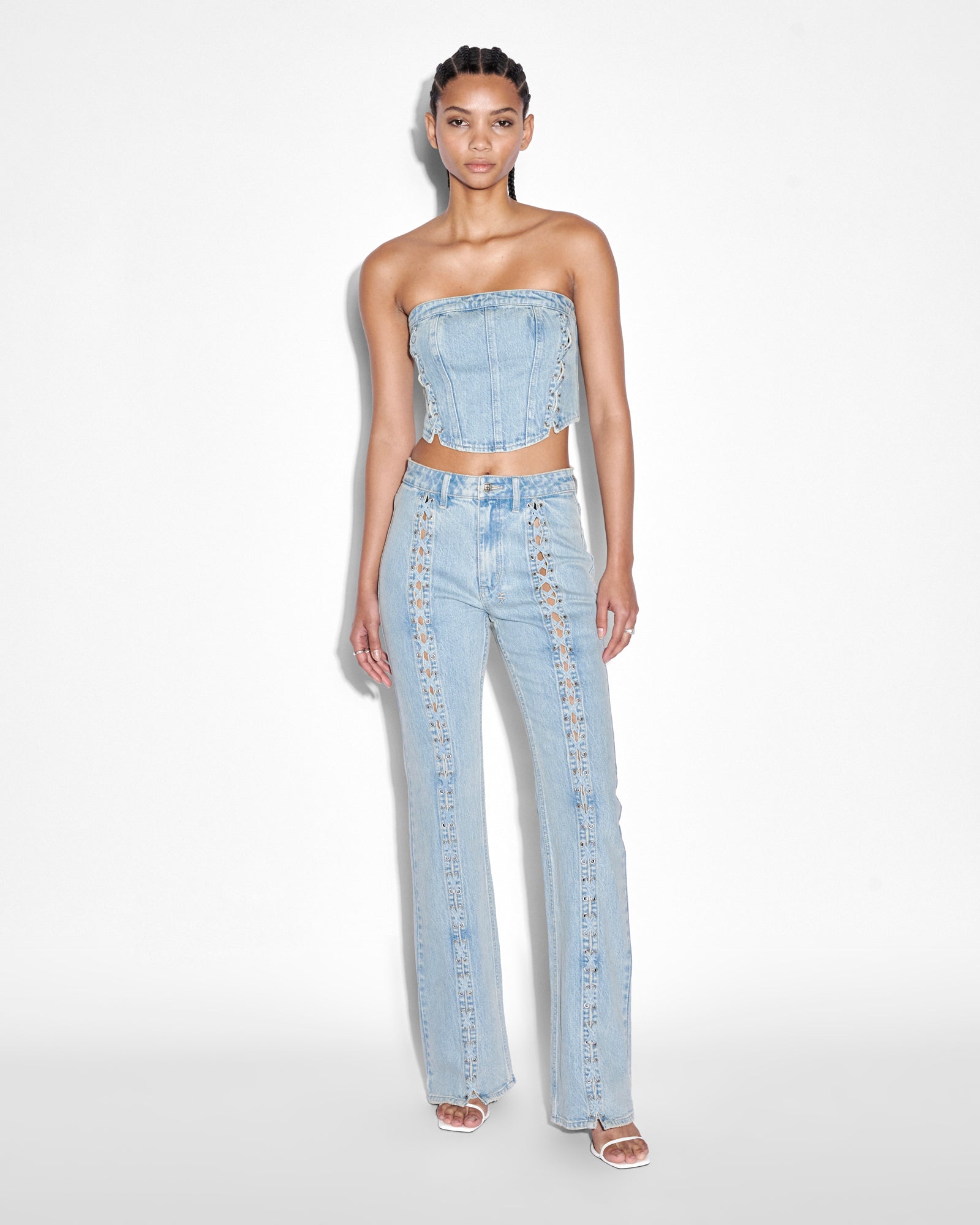 Buy Bustier Dove Laced | Super Cropped Top | KSUBI - Image 3