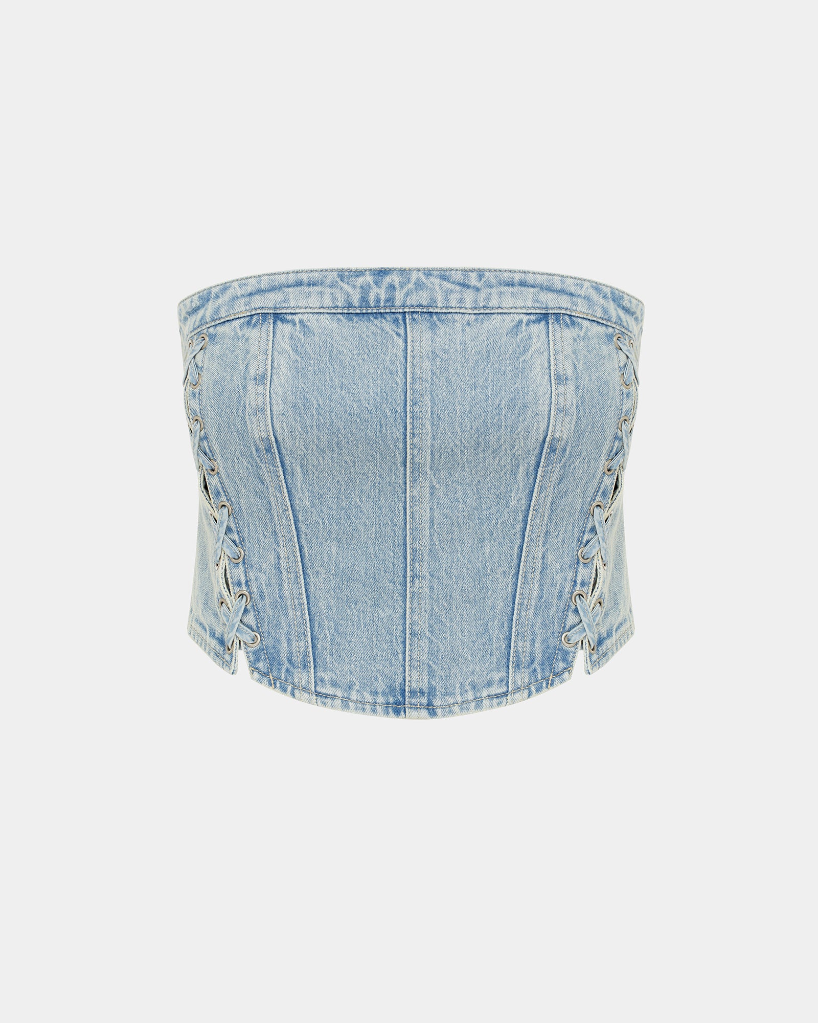 Buy Bustier Dove Laced | Super Cropped Top | KSUBI - Image 5