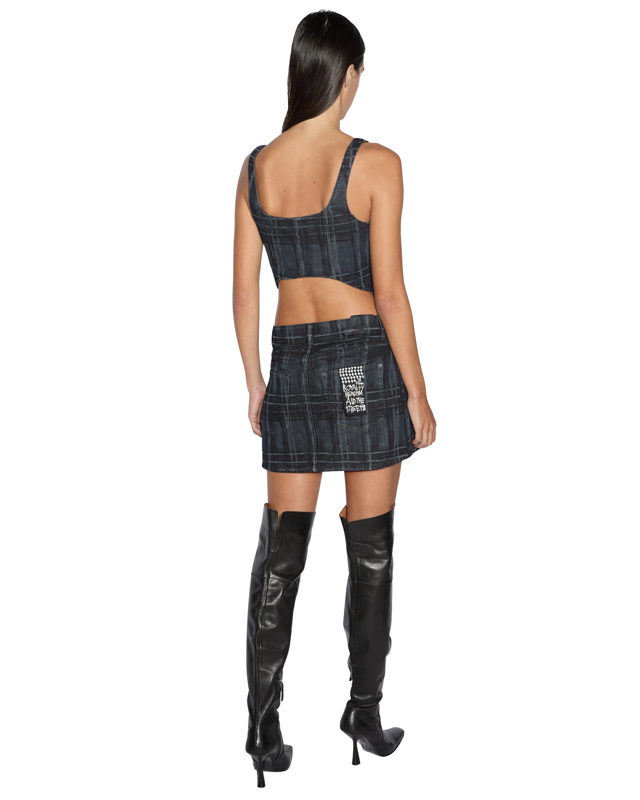 Gigi Bustier Skool Womens Tops - Blue/Black - Image 7