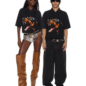 Womens Mowalola Doberman Jersey Black Fashion Tops