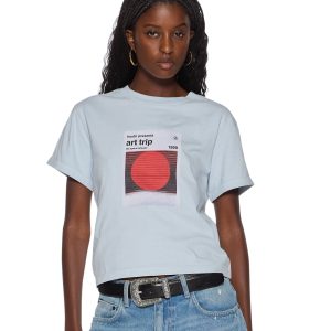 Womens Art Trip Shrunken Cut Out Tee Ice Mist Tees