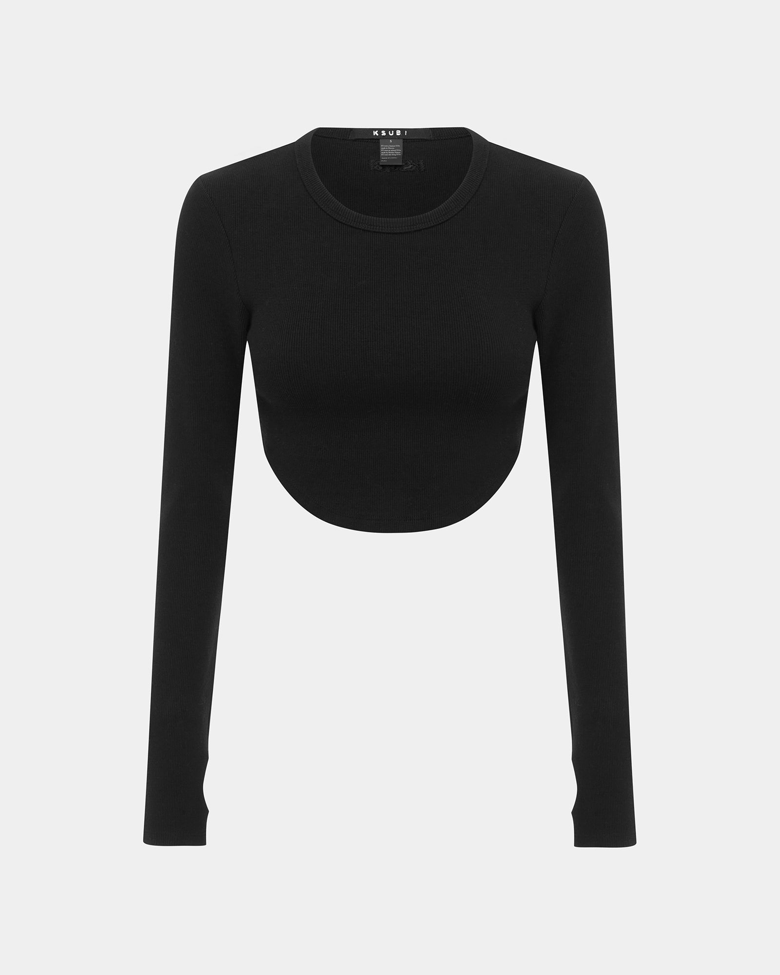 Syndicate Crop Long Sleeve T-shirt - Black - Image 5