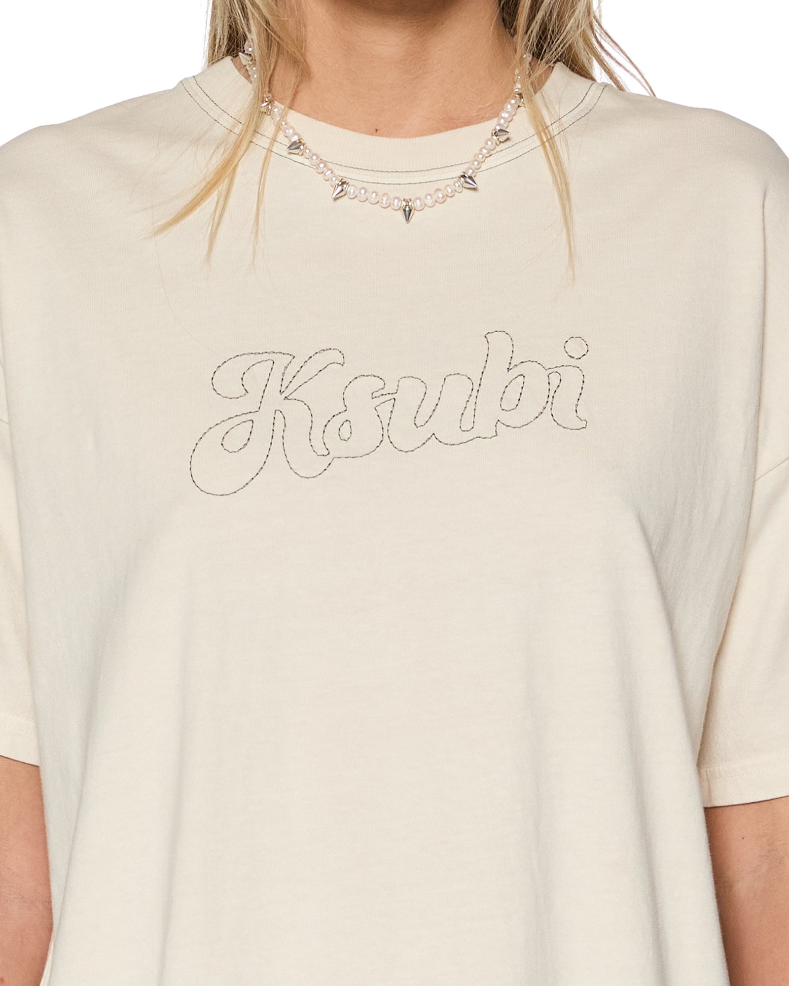 Sketch Oh G Slice Ecru Oversized Tee - Image 4