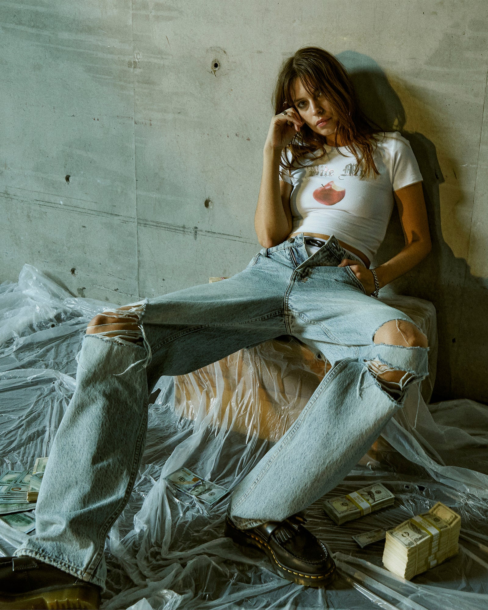 Womens Bite Me Baby Ss Tee White Tees - Image 2