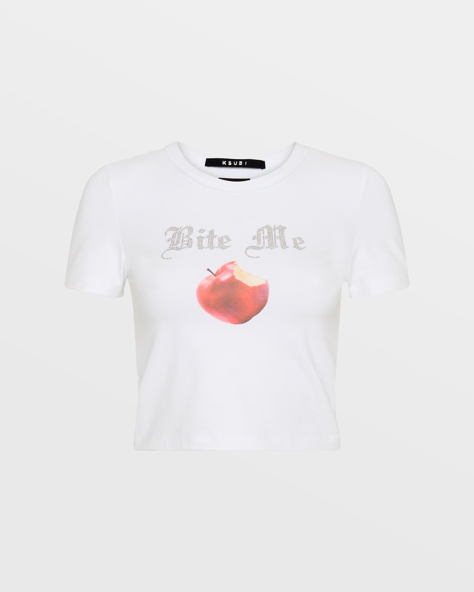Womens Bite Me Baby Ss Tee White Tees - Image 5