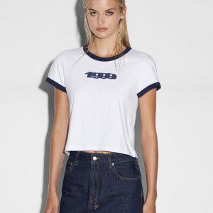 1999 Mini Short Sleeve T-shirt - White Navy