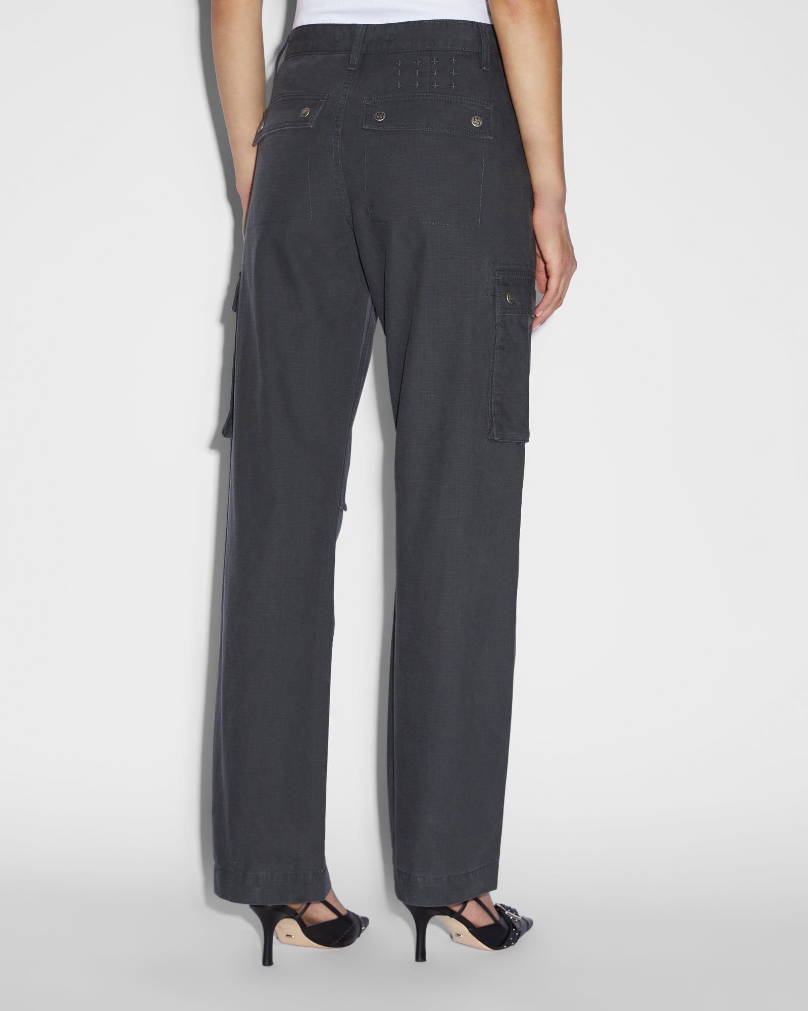 Squad Womens Cargo Pant - Charcoal - Image 3